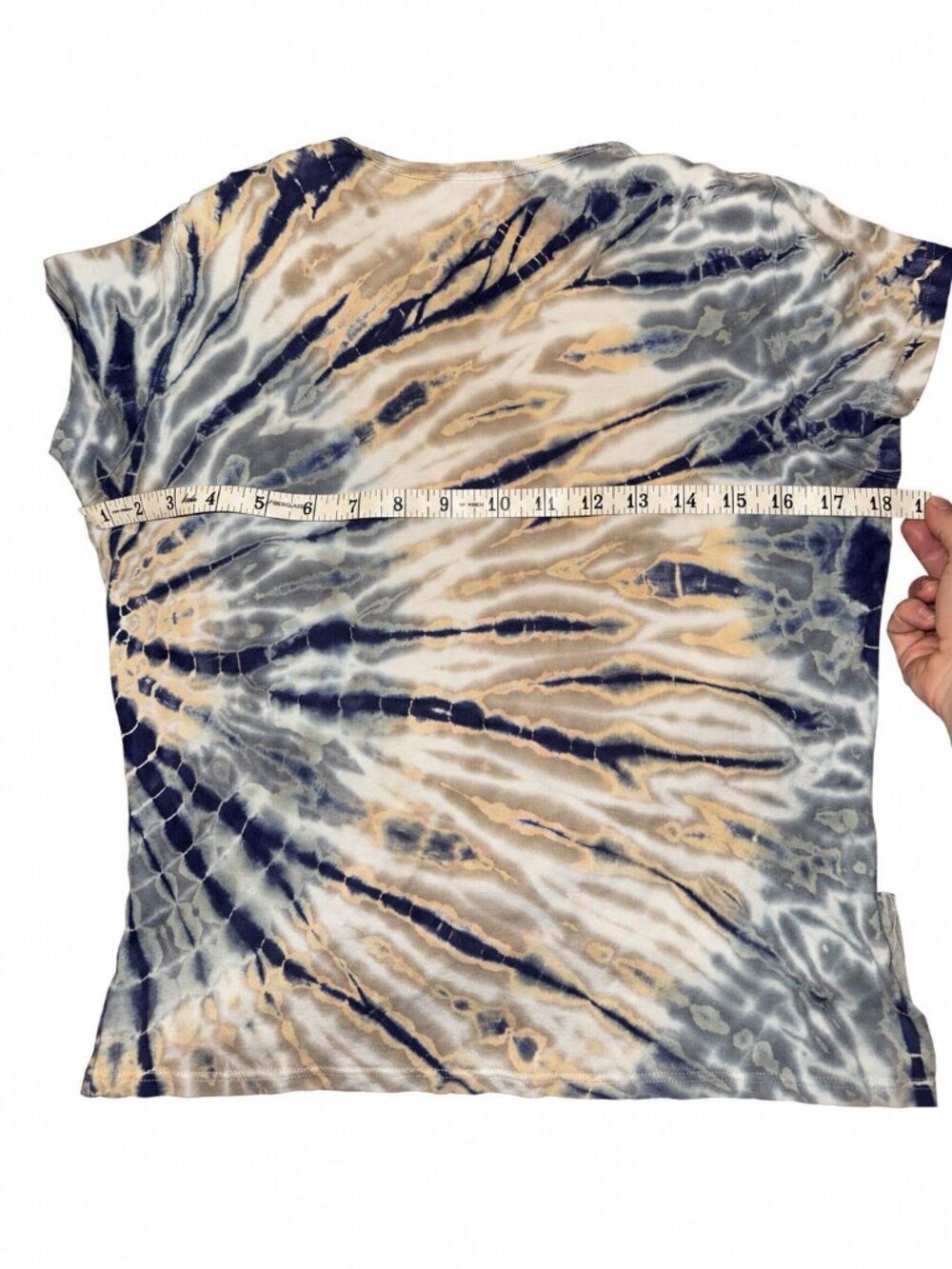 Tryst by Mathew Y2K Tie Dye Patchwork Pocket Baby Tee Top Medium - Picture 2 of 5